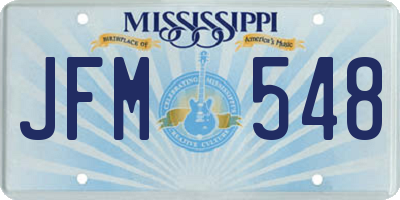 MS license plate JFM548