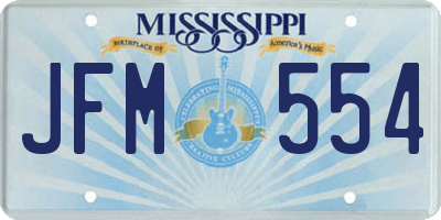 MS license plate JFM554