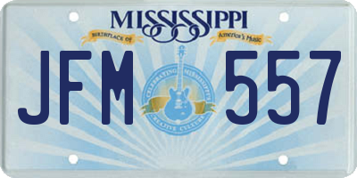 MS license plate JFM557