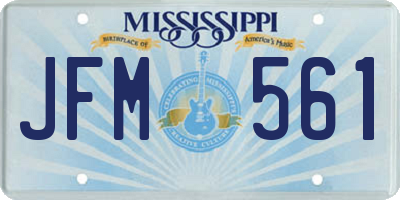 MS license plate JFM561