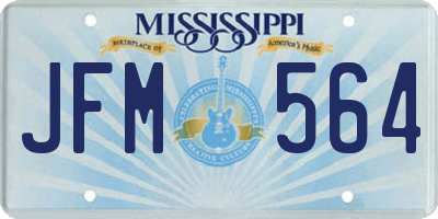 MS license plate JFM564