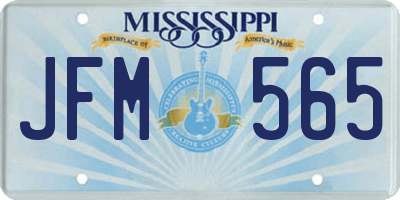 MS license plate JFM565