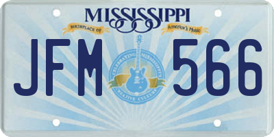 MS license plate JFM566