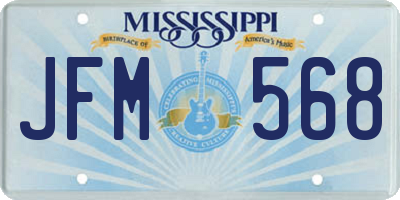 MS license plate JFM568