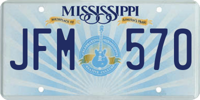 MS license plate JFM570