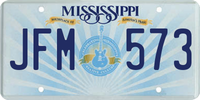 MS license plate JFM573
