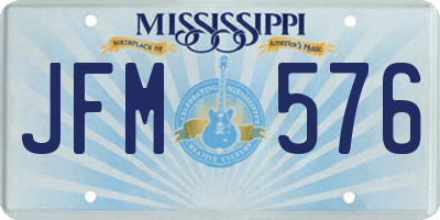 MS license plate JFM576