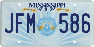 MS license plate JFM586