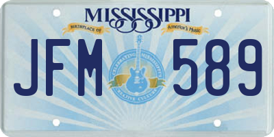 MS license plate JFM589