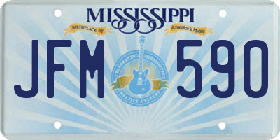 MS license plate JFM590