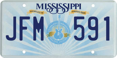 MS license plate JFM591