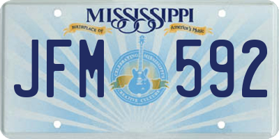 MS license plate JFM592