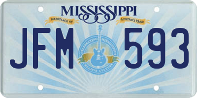 MS license plate JFM593