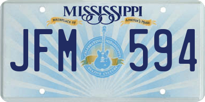 MS license plate JFM594