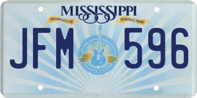 MS license plate JFM596