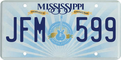 MS license plate JFM599