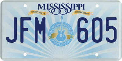 MS license plate JFM605