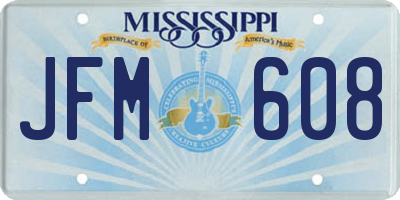 MS license plate JFM608