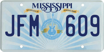 MS license plate JFM609