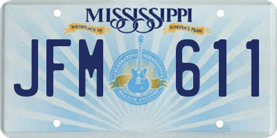 MS license plate JFM611