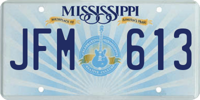 MS license plate JFM613