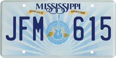 MS license plate JFM615