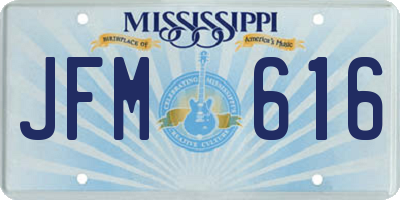 MS license plate JFM616
