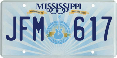 MS license plate JFM617