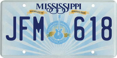 MS license plate JFM618