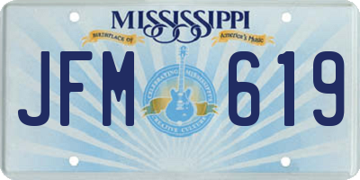 MS license plate JFM619