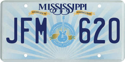 MS license plate JFM620