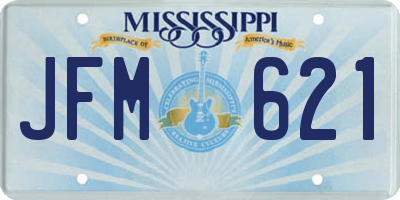 MS license plate JFM621