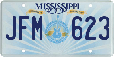 MS license plate JFM623