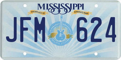 MS license plate JFM624