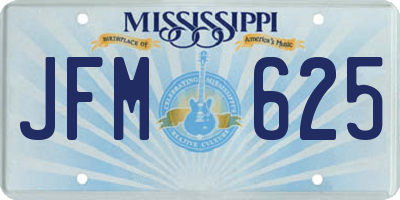 MS license plate JFM625