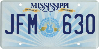 MS license plate JFM630