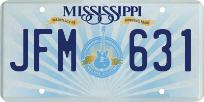 MS license plate JFM631