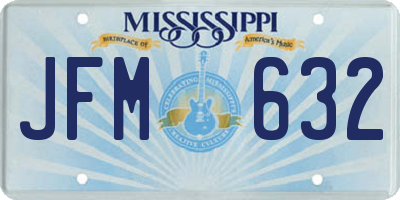 MS license plate JFM632