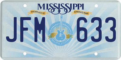 MS license plate JFM633