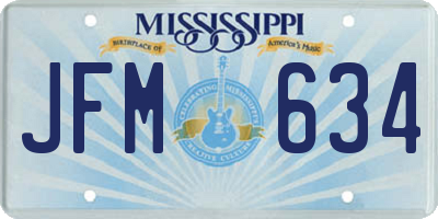 MS license plate JFM634