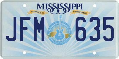 MS license plate JFM635