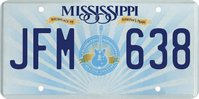 MS license plate JFM638
