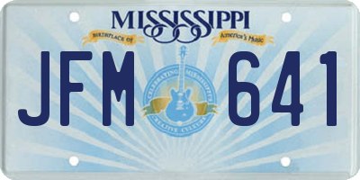 MS license plate JFM641