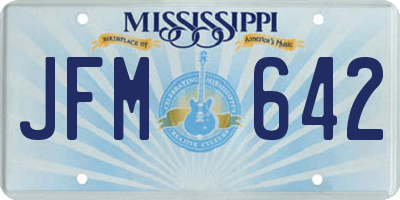 MS license plate JFM642