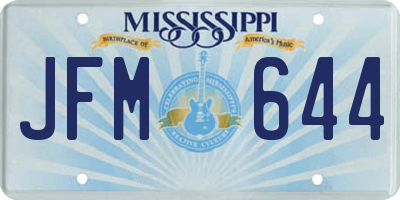 MS license plate JFM644