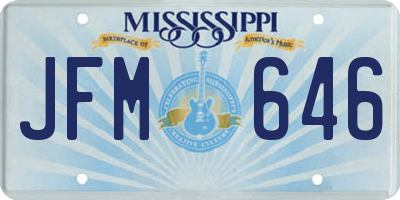 MS license plate JFM646