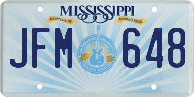 MS license plate JFM648