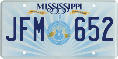 MS license plate JFM652