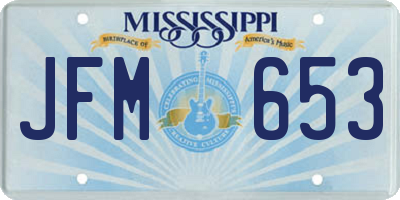 MS license plate JFM653