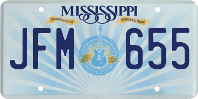MS license plate JFM655